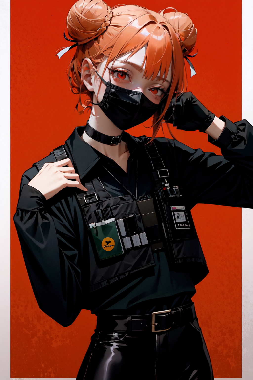 29274-2869381737-(one girl, 1girl_1.1), (solo_1.3), (red eyes_1.3), (light orange hair_1.2), (double bun_1.2), (choker_1.2), (bored, half-closed.png